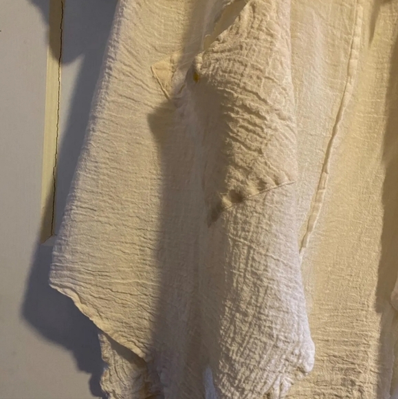 Luukaa linen asymmetrical white duster - Picture 6 of 8